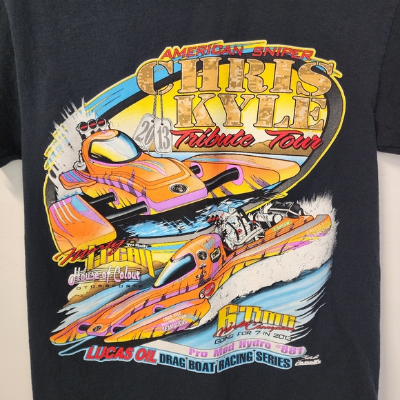 Marty Logan T Shirt Small Chris Kyle American Sniper 2013 Tribute Tour Boat Spee - Picture 3 of 7